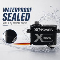XQ POWER S1009D 9g Servo numérique sans noyau étanche 3KG Micro servo à couple élevé Boîtier tout aluminium Avion RC 6V-7.4V