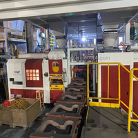 Ligne de moulage horizontal entièrement automatique sans bocal pour sable vert, machine de fonderie pour le moulage du fer