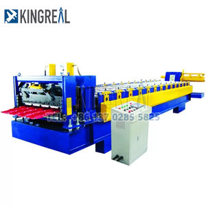 Automatische farbig glasierte Fliesen Metall Stahl Dach platte Rollen form maschine - Product Image 5