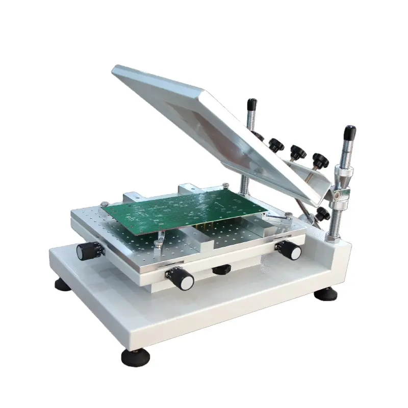 ZHENGBANG שולחן עבודה ידני LED PCB הלחמה להדביק סטנסיל מסך מדפסת ZB3040H עבור PCB smt קו ייצור