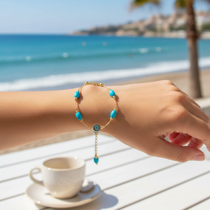 ลูกปัดแฟชั่นสำหรับการออกแบบสร้อยข้อมือดวงตาชั่วร้าย - Product Image 3
