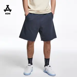 250GSM Summer New Curled Terry Knitted Shorts Men's Trend Youth Sports Leisure Fashion Loose Cotton