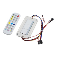 Diskon besar DC12V lemari pakaian cermin LED warna-warni cahaya atmosfer Dimmer 5A 60W RGB tiga tombol saklar Sensor sentuh