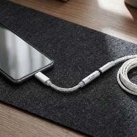 Kabel Adaptor Audio HiFi USB-C ke 3.5mm 32bit 384kHz DAC dengan Kabel Terjalin dan Casing Logam untuk Headphone