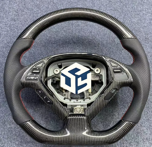 Volante Deportivo de Fibra de Carbono y Cuero Perforado con Luces LED para Infiniti G27 G37, <span class=keywords><strong>Precio</strong></span> al por Mayor - Product Image 4