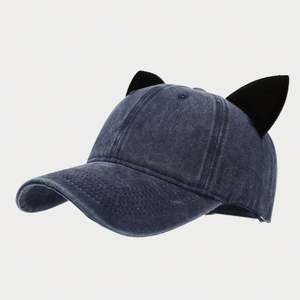 Gorra de béisbol de terciopelo con orejas de gato para mujer, estilo europeo y americano, deportiva, de verano, suave, con visera de pato, para parejas, gorra de golf para hombre - Product Image 5