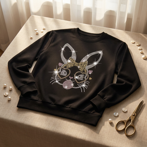 Applique en strass, garnitures en cristaux, matériaux de couture, DIY Lapin mignon pour vêtements, chapeaux, sacs, fournitures de couture - Product Image 4