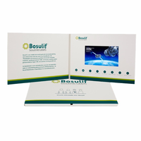 Brochure vidéo avec écran LCD de 7 pouces, livre vidéo avec écran LCD