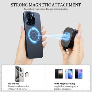 Mini lampe magnétique pour téléphone, compatible avec les miroirs de maquillage, lampe de poche pour selfie, vidéoconférence, prise de vue - Product Image 6