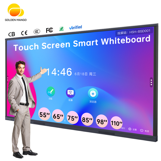 Smart Board Factory 75 86 98 110 Inch Android 4K Smart Whiteboard 110 Inch Interactive Whiteboard