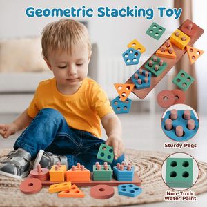<span class=keywords><strong>Giocattoli</strong></span> per bambini JXD <span class=keywords><strong>6</strong></span> in 1 innocui per i <span class=keywords><strong>giocattoli</strong></span> per la dentizione sensoriale del bambino per i bambini <span class=keywords><strong>6</strong></span>-12 <span class=keywords><strong>mesi</strong></span>, blocchi di costruzione impilabili in legno - Product Image 3