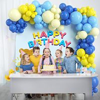 Kit de guirlande de ballons pastel bleu jaune citron Citron Baby Shower Décorations de fête d'anniversaire de mariage