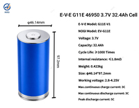 Baterai EV E 3.7V 32Ah 31.9Ah 29Ah 46950 G16 G11E G13P NMC Sel Silinder Lithium 3.6V 5C 10C Baterai Pelepasan Daya Tinggi
