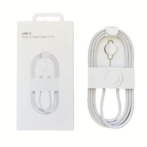 สายไนลอนถัก60W ชนิด PD-C ถึง Type-C สายชาร์จเร็วสำหรับ Phone16 1เมตรสาย USB-C ข้อมูลพร้อมกล่องบรรจุ - Product Image 1