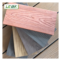 Muestra disponible: Tablero de terraza WPC con apariencia de madera, impermeable, para exteriores, con vetas de madera, compuesto, para parques, jardines y pisos de piscinas.