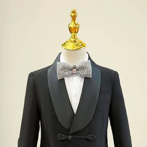 Traje <span class=keywords><strong>de</strong></span> Niño con Cuello Chal Negro <span class=keywords><strong>para</strong></span> Niños, Traje <span class=keywords><strong>de</strong></span> Etiqueta <span class=keywords><strong>para</strong></span> Niño, Traje <span class=keywords><strong>de</strong></span> Padrino <span class=keywords><strong>de</strong></span> Boda, Traje Formal <span class=keywords><strong>de</strong></span> 3 Piezas, Traje Ajustado - Product Image 6