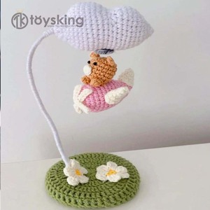 Veilleuse Décorative pour Chambre d'Enfant : Lampe en Peluche Ours Avion au <span class=keywords><strong>Crochet</strong></span> - Jouet à Câliner & Lampe de Chevet - Ensemble Cadeau Lampe Magnétique au <span class=keywords><strong>Crochet</strong></span> - Product Image 1