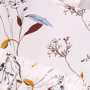 Robes de fête pour bébés, robes de princesse blanches imprimées en polyester, style fleurs fraîches pour filles - Product Image 6