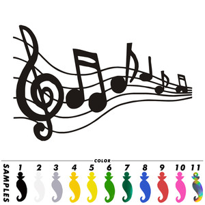 Musik muster Aufkleber Aut ofens ter Lieder Klavier Gitarre Wand Laptop Vinyl Aufkleber Geschenk Die Cut Decals Laptop Fenster Glas Vinyl Aufkleber - Product Image 4