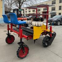 Trasplantadora de Plántulas Autopropulsada de Dos Filas, Equipo Portátil para Trasplante Agrícola
