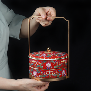 Pioneer <span class=keywords><strong>Craftsman</strong></span> cocina estética cerámica vajilla doble cubierta maleta nuevo chino clásico Dim Sum caja Luna pastel caja postre - Product Image 2