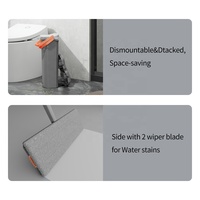 Serpillère plate multifonctionnelle compatible avec les lingettes jetables, utilisation humide et sèche, serpillère en microfibre pour sols, seau à essorage empilable