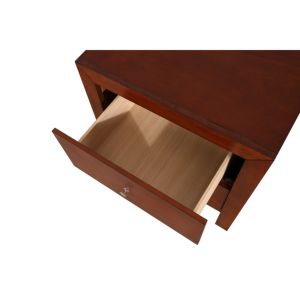Mesita de noche DB elegante de cerezo de madera maciza con almacenamiento, diseño moderno, función plegable inteligente para uso en apartamentos o hospitales - Product Image 3