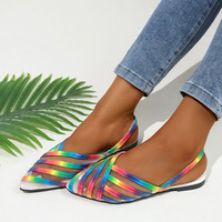 Sandales d'été pour femmes en PU, vente en gros directe d'usine, sandales de haute qualité