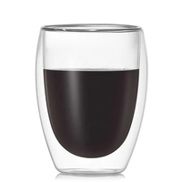 Vente flash : Tasses à café en verre à double paroi transparentes isolées en borosilicate de haute qualité pour les voyages