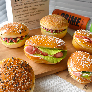 Modelo de Exhibición de Cocina de Dibujos Animados: Sándwich, Hamburguesa, Perrito Caliente, Manualidades de Plástico Ecológico, Accesorios de Educación Temprana, Restaurante - Product Image 1