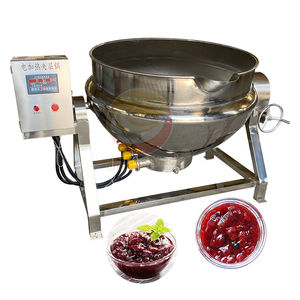 ORME Marmite industrielle gaz vapeur pour cuisson marmite confiture de fruits pâte de fraises machine à faire sauce bouilloire à double paroi avec agitateur - Product Image 1