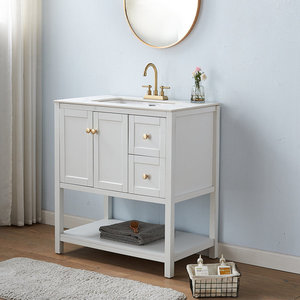 Simple smart bathroom cabinet modern wash basin floor standing bathroom cabinet - Product Image 1