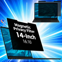 Filter Layar Privasi Magnetik 14 Inch 16:10 untuk Laptop Anti Cahaya Biru Anti Silau Dapat Dilepas Pelindung Anti Mata-mata Film Pabrik OEM
