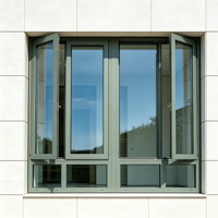 Ventana Abatible de Aluminio Resistente a Huracanes de Florida, Ventanas de Gran Tamaño con Doble Acristalamiento Energy Star para Tiendas Costeras
