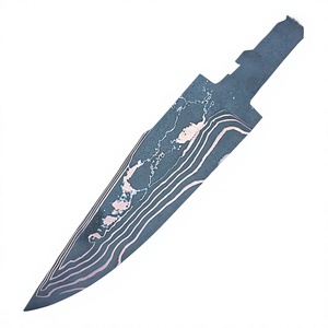 Cuchillo de Acero Damasco Hecho a Mano por Ahmad Fabric, Hoja de Acero Forjada Personalizada de 9-12 Pulgadas con Mango de Acero, para Cocina y Actividades al Aire Libre - Product Image 5