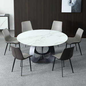Juego de 1 mesa de comedor y 6 sillas de mármol de lujo italiano <span class=keywords><strong>Conjunto</strong></span> cuadrado De 8 Cadeira Muebles de comedor con 4 plazas en China - Product Image 6