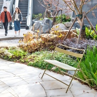 Banc pliant double en fer antirouille avec dossier incurvé pour jardin, terrasse, café