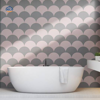 Carrelage rose pour salle de bain Dalle de porcelaine brillante Surface de marbre avec bon prix Carrelage flexible pour projet d'hôtel Salle de bain