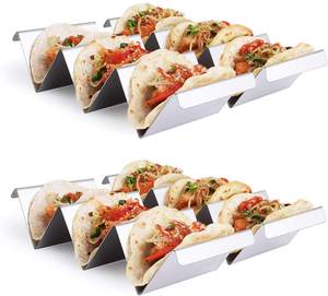 סיטונאי נירוסטה 4 חבילות מחזיק פנקייק סטנד מגש פנקייק משאית פנקייק מחזיק עד 3 פנקייקים כל אחד - Product Image 5