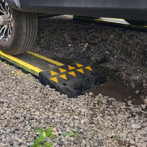 Rampe de trottoir en caoutchouc robuste de 15T pour allée, pour chariots élévateurs, camions, bus, voitures, fauteuils roulants, vélos - Product Image 4