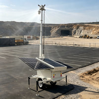Remorque de surveillance mobile CCTV pour chantiers, surveillance 24h/24 et 7j/7