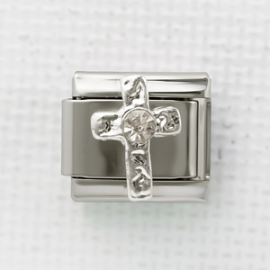 2025 Thời Trang Tự Làm 304 Thép Không Gỉ Ý Quyến Rũ Bangles Phong Cách Vòng Đeo Tay Nước Hoa Chữ Thập Gấu Loạt Vòng Đeo Tay 9Mm * 10Mm Mô-đun - Product Image 4