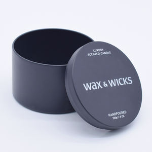 بيع بالجملة من المصنع علب قصدير مخصصة 2 أونصة 4 أونصة 8 أونصة 1ooz 16 أونصة للشموع مع أغطية حاويات علب قصدير سوداء غير لامعة - Product Image 3