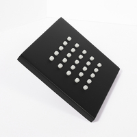 Robinet de douche moderne noir mat Hongdec avec déviateur fileté G1/2, jets latéraux spa et jets de massage à eau