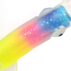 Señuelos de calamar luminosos para curricán de 9 pulgadas, faldas de pulpo de pesca de goma de plástico suave, señuelo de curricán de calamar para dragas, cadenas de margaritas - Product Image 4