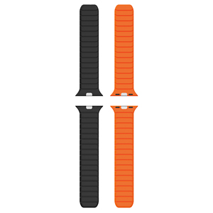 RYB Nouveau bracelet de montre réversible pour <span class=keywords><strong>Apple</strong></span> <span class=keywords><strong>Watch</strong></span> 44mm 45mm 46mm 49mm, bracelet magnétique en silicone double face, design breveté - Product Image 4