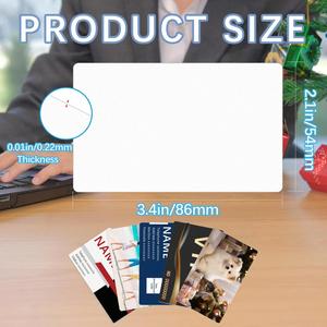 Cartes de visite vierges personnalisables par sublimation, en aluminium, avec logo métallique, double face, pour transfert thermique, DIY, en vrac - Product Image 2