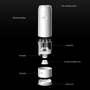 Unique Minimalist Ivory White <b>Pepper</b> Mill Sea Salt Empty <b>Pepper</b> Mill - Product Image 5