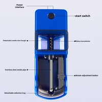 Machine à Cigarettes Électrique Portable en Acrylique, Double Usage, 8.0mm 6.5mm, Rouleuse Automatique et Extracteur pour Accessoires – Vente en Gros