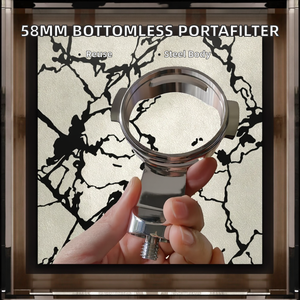 Boxin BXNH-001 Outils de barista CNC, <span class=keywords><strong>accessoires</strong></span> pour café expresso, porte-filtre creux sans fond en acier inoxydable 58 mm <span class=keywords><strong>Delonghi</strong></span> - Product Image 2